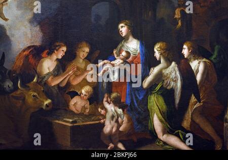 L'adoration des anges 1635 par Jacques Stella 1596-1657 France Français Banque D'Images