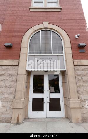 Église de Jésus-Christ des Saints des derniers jours, ou Église mormon, située sur l'avenue Lenox à Harlem. Les Mormons sont connus pour leur travail missionnaire. Banque D'Images