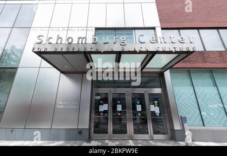 Schomburg Centre for Research in Black Culture à Harlem, une branche de la New York public Library avec des collections spéciales sur la culture afro-américaine Banque D'Images