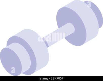L'icône d'haltère, style isométrique Illustration de Vecteur