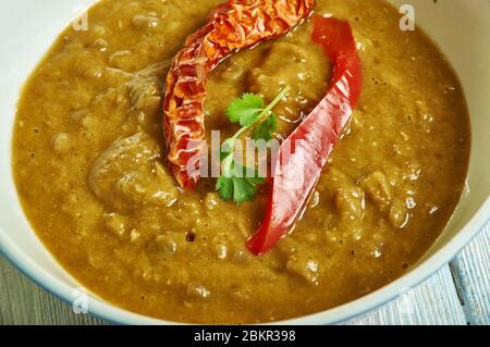 Khatti dhal - Hyderabadi tangy Lentil Curr), nourriture originaire d'Asie du Sud et centrale à la cuisine Hyderabadi Banque D'Images