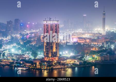 Égypte, le Caire, l'île de Gezira sur le Nil Banque D'Images