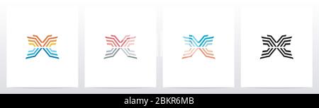Logo papillon numérique simple Illustration de Vecteur