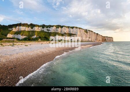 France, Seine-Maritime, Saint-Valery-en-Caux, falaises d'aval Banque D'Images