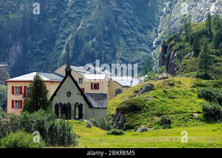 Suisse, Canton du Valais, Obergoms, Gletsch Banque D'Images