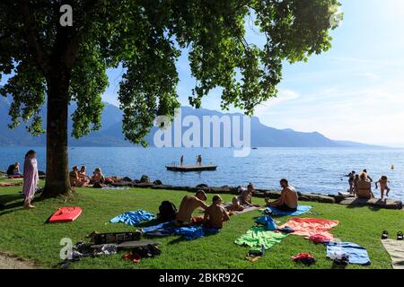 Suisse, Canton de Vaud, la Tour de Péliz, Lac Léman Banque D'Images