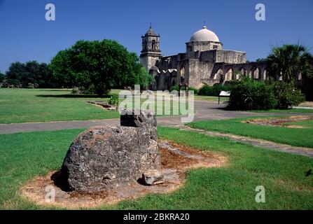 Mission San Jose, Parc national historique des missions de San Antonio, Texas Banque D'Images