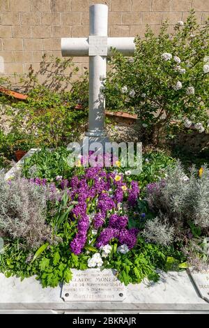 France, Eure, Giverny, cimetière de Giverny, tombe de Claude Monet Banque D'Images