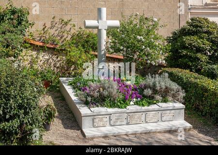 France, Eure, Giverny, cimetière de Giverny, tombe de Claude Monet Banque D'Images