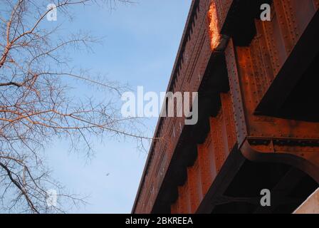 Rust architectural Detail Highline New York, États-Unis Banque D'Images