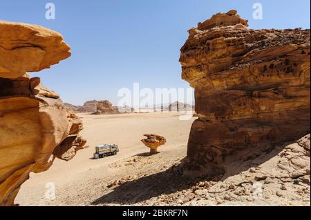 Paysage autour de la ville Al-Ula, région de Medina, Arabie Saoudite Banque D'Images