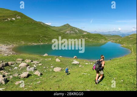 France, Savoie, Beaufortain, le Lac d'Amour Banque D'Images