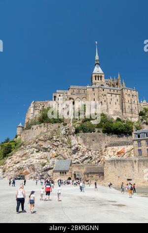 France, Manche, le Mont-Saint-Michel, au pied du Mont Banque D'Images