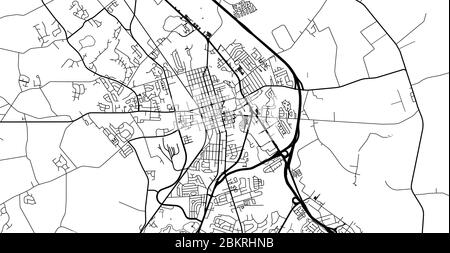 Plan urbain vectoriel de la ville de Douvres, États-Unis. Capitale de l'État du Delaware Illustration de Vecteur