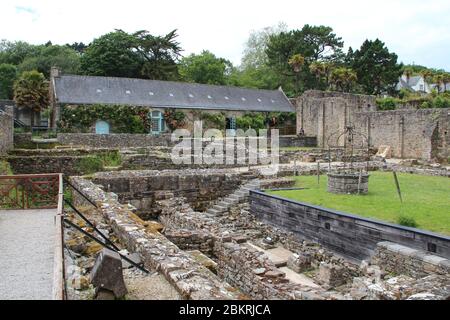 Abbaye de Saint-Guénolé à Landévennec en bretagne (france) Banque D'Images