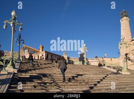 France, Bouches du Rhône, Marseille, Gare Saint Charles Banque D'Images