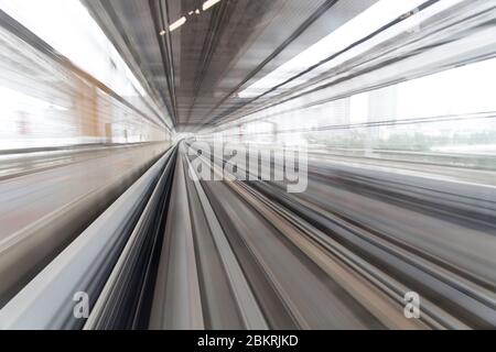 Japon, île Honshu, région de Kanto, Tokyo, Skytrain du district de Koto Banque D'Images