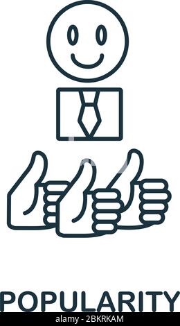 Icône de popularité de la collection de gestion de réputation. Symbole de popularité d'élément de ligne simple pour les modèles, la conception de sites Web et les infographies Illustration de Vecteur