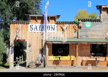 États-Unis, Dakota du Sud, signes typiques dans le village de Hulett Banque D'Images