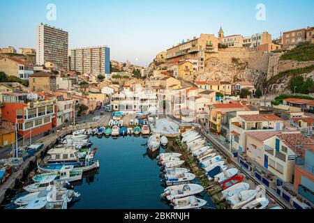 France, Bouches du Rhône, Marseille, le Vallon des Auffes Banque D'Images