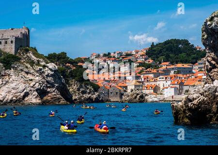 Croatie, Dalmatie, Dubrovnik, classée au patrimoine mondial de l'UNESCO Banque D'Images