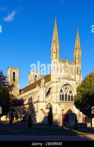 La France, Aisne, Laon, la ville haute, Saint-Martin de Laon église de l'abbaye fondée au xiie siècle Banque D'Images