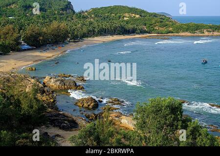 Vietnam, province de Binh Dinh, qui Nohn, plage de Bai Dau Banque D'Images