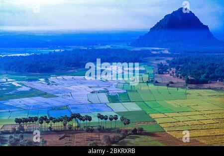 Birmanie, Myanmar, Etat Karen, hPa-an, pays kayin depuis les hauteurs du mont Zwegabin Banque D'Images