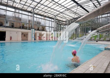 France, haute Saone, Luxeuil les bains, Etablissement thermal, piscine thermale Banque D'Images