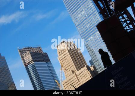 Verizon Building World Trade Center en construction 285 Fulton St, New York, NY États-Unis par Ralph Walker Banque D'Images