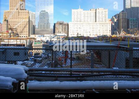 Verizon Building World Trade Center en construction 285 Fulton St, New York, NY États-Unis par Ralph Walker Banque D'Images