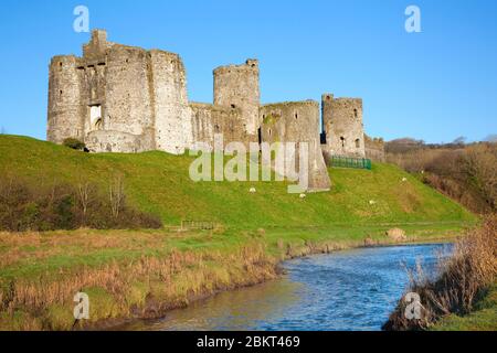 Château de Kidwelly, Carmarthenshire, Pays de Galles, Royaume-Uni Banque D'Images