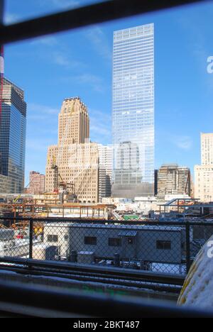 Verizon Building World Trade Center en construction 285 Fulton St, New York, NY États-Unis par Ralph Walker Banque D'Images