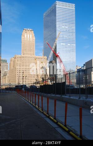 Verizon Building World Trade Center en construction 285 Fulton St, New York, NY États-Unis par Ralph Walker Banque D'Images