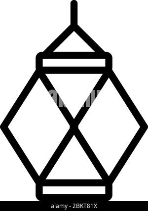 illustration du contour vectoriel de l'icône de lanterne vesak Illustration de Vecteur