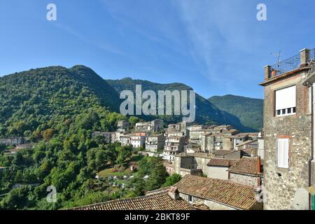 Vue panoramique de Patrica, dans la province de Frosinone, Italie Banque D'Images