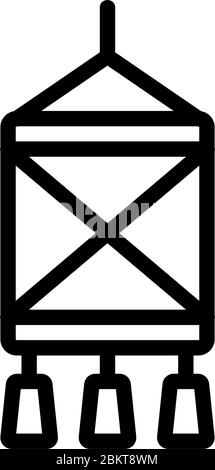 illustration vectorielle d'icône de lanterne bouddhiste Illustration de Vecteur