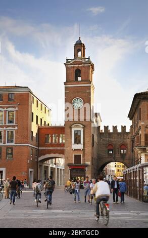 Piazza Trento e Trieste à Ferrara. Italie Banque D'Images