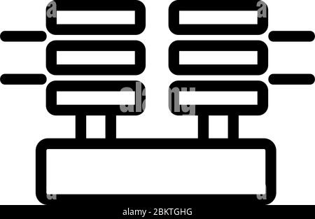 illustration du contour vectoriel de l'icône des isolateurs d'alimentation Illustration de Vecteur