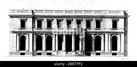 Hôtel de Monaco - façade sur cour (1774). Banque D'Images