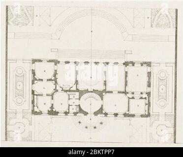 Hôtel de Monaco - Princesse de Monaco - Plan du rez-de-chaussée. Banque D'Images