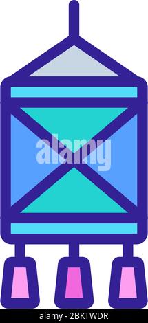 illustration vectorielle d'icône de lanterne bouddhiste Illustration de Vecteur