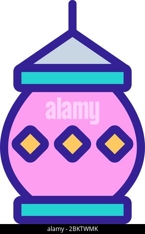 illustration vectorielle de l'icône de la bougie bouddhiste Illustration de Vecteur