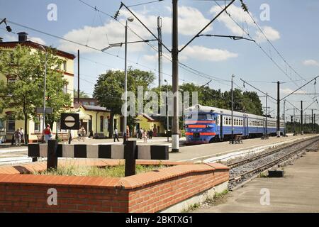 Gare de Zelenogradsk. Russie Banque D'Images