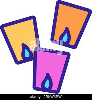 illustration du contour vectoriel de l'icône lanternes du ciel Illustration de Vecteur