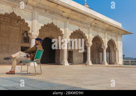 Khas Mahal, Red fort, Lal Qila, Delhi, Inde Banque D'Images