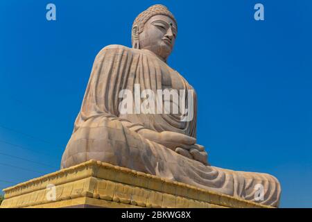 Statue du grand Bouddha, Bodh Gaya, Bihar, Inde Banque D'Images