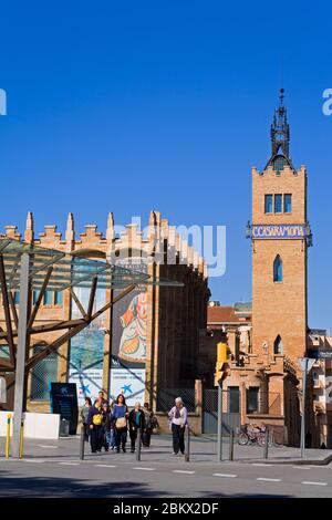 CaixaForum dans le quartier Montjuic, Barcelone, Catalogne, Espagne, Europe Banque D'Images