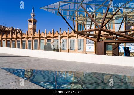 CaixaForum dans le quartier Montjuic, Barcelone, Catalogne, Espagne, Europe Banque D'Images