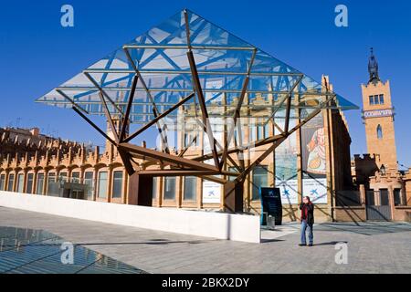 CaixaForum dans le quartier Montjuic, Barcelone, Catalogne, Espagne, Europe Banque D'Images